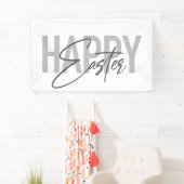Moderne, eenvoudige, coole typografie Happy Pasen Spandoek (Insitu)