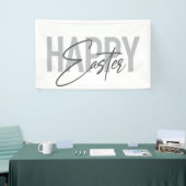 Moderne, eenvoudige, coole typografie Happy Pasen Spandoek (Beurs)