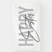 Moderne, eenvoudige, coole typografie Happy Pasen Spandoek (Verticaal)
