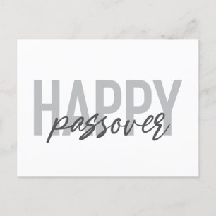 Moderne, eenvoudige, coole typografie Happy Passov Briefkaart