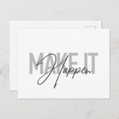 Moderne, eenvoudige, coole typografie maakt het mo briefkaart (Voorkant / Achterkant)