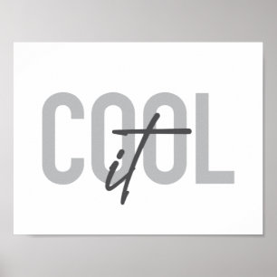 Moderne, eenvoudige, coole typografie van Cool IT Poster