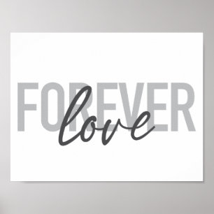 Moderne, eenvoudige, coole typografie van Forever  Poster