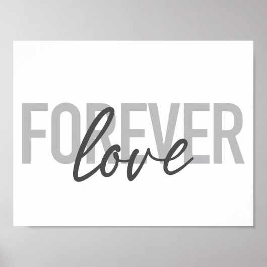 Moderne, eenvoudige, coole typografie van Forever Poster (Voorkant)