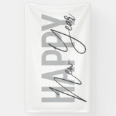 Moderne, eenvoudige, coole typografie van gelukkig spandoek (Verticaal)