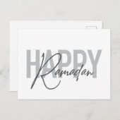 Moderne, eenvoudige, coole typografie van Happy Ra Briefkaart (Voorkant / Achterkant)
