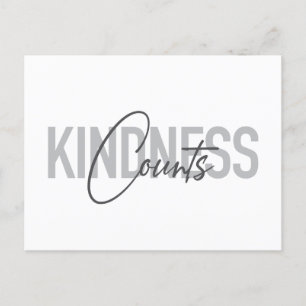 Moderne, eenvoudige, coole typografie van Kindness Briefkaart