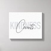 Moderne, eenvoudige, coole typografie van Kindness Canvas Afdruk (Voorkant)