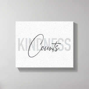 Moderne, eenvoudige, coole typografie van Kindness Canvas Afdruk