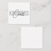 Moderne, eenvoudige, coole typografie van Kindness Notitiekaartje (Voorkant / Achterkant)
