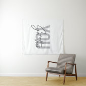 Moderne, eenvoudige, coole typografie. wandkleed (In Situ (horizontaal))