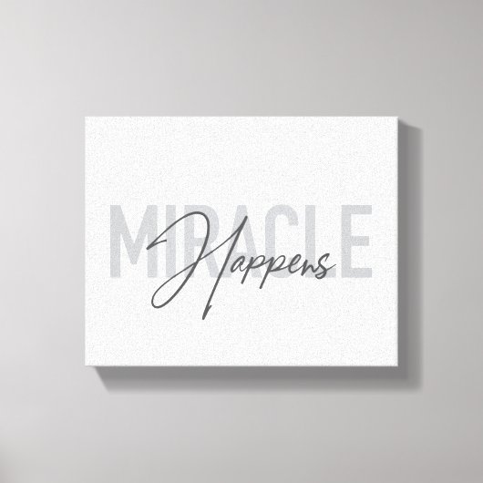 Moderne, eenvoudige, coole typografische wonder ge canvas afdruk (Voorkant)