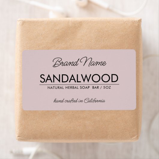 Moderne, eenvoudige cosmetische zeep-etikettering etiket (Insitu)