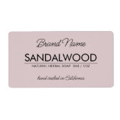 Moderne, eenvoudige cosmetische zeep-etikettering etiket (Voorkant)