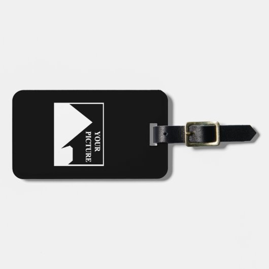 Moderne eenvoudige Creëer uw eigen bruiloft Afbeel Bagagelabel (Voorkant horizontaal)