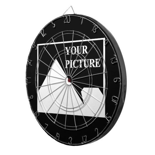 Moderne eenvoudige Creëer uw eigen bruiloft Afbeel Dartbord (Voorkant Rechts)