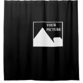 Moderne eenvoudige Creëer uw eigen bruiloft Afbeel Douchegordijn (Voorkant)