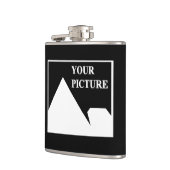 Moderne eenvoudige Creëer uw eigen bruiloft Afbeel Heupfles (Links)