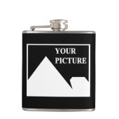 Moderne eenvoudige Creëer uw eigen bruiloft Afbeel Heupfles (Voorkant)