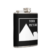 Moderne eenvoudige Creëer uw eigen bruiloft Afbeel Heupfles (Rechts)