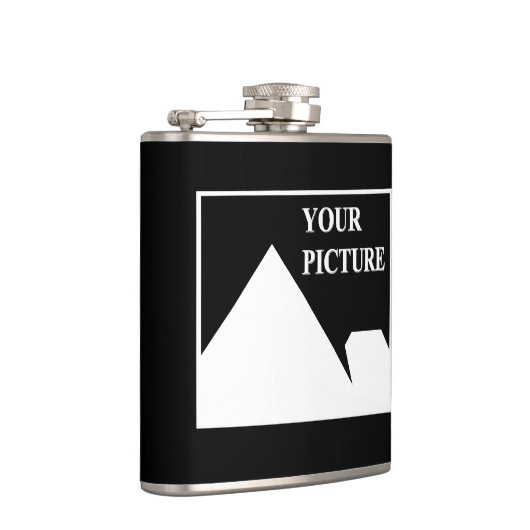 Moderne eenvoudige Creëer uw eigen bruiloft Afbeel Heupfles (Rechts)