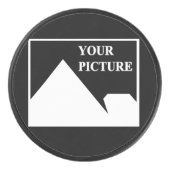 Moderne eenvoudige Creëer uw eigen bruiloft Afbeel Hockey Puck (Voorkant)