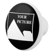 Moderne eenvoudige Creëer uw eigen bruiloft Afbeel Keramische Knop (Rechts)