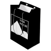 Moderne eenvoudige Creëer uw eigen bruiloft Afbeel Medium Cadeauzakje (Voorkant Gekanteld)