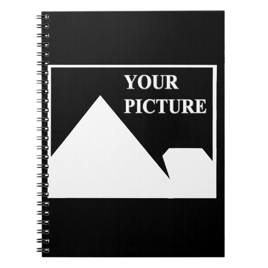 Moderne eenvoudige Creëer uw eigen bruiloft Afbeel Notitieboek (Voorkant)