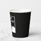 Moderne eenvoudige Creëer uw eigen bruiloft Afbeel Papieren Bekers (Links)