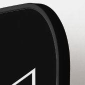 Moderne eenvoudige Creëer uw eigen bruiloft Afbeel Pickleball Paddle (Links Detail)