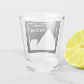 Moderne eenvoudige Creëer uw eigen bruiloft Afbeel Shot Glas (Achterkant)