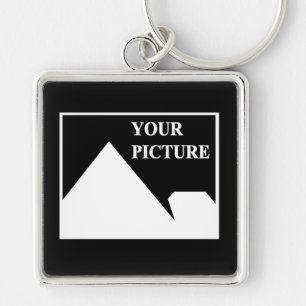Moderne eenvoudige Creëer uw eigen bruiloft Afbeel Sleutelhanger