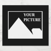 Moderne eenvoudige Creëer uw eigen bruiloft Afbeel Sparkling Wijnetiket (Enkel label)