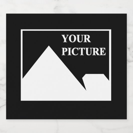 Moderne eenvoudige Creëer uw eigen bruiloft Afbeel Sparkling Wijnetiket (Enkel label)