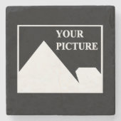 Moderne eenvoudige Creëer uw eigen bruiloft Afbeel Stenen Onderzetter (Voorkant)