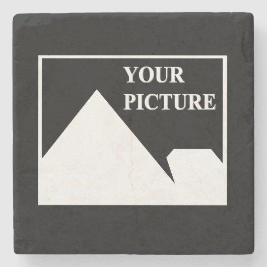 Moderne eenvoudige Creëer uw eigen bruiloft Afbeel Stenen Onderzetter (Voorkant)