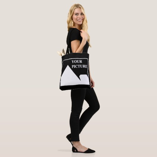 Moderne eenvoudige Creëer uw eigen bruiloft Afbeel Tote Bag (Op model)