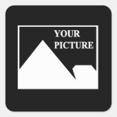 Moderne eenvoudige Creëer uw eigen bruiloft Afbeel Vierkante Sticker (Voorkant)