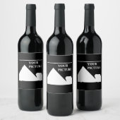 Moderne eenvoudige Creëer uw eigen bruiloft Afbeel Wijn Etiket (Flessen)