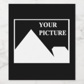 Moderne eenvoudige Creëer uw eigen bruiloft Afbeel Wijn Etiket (Enkel label)