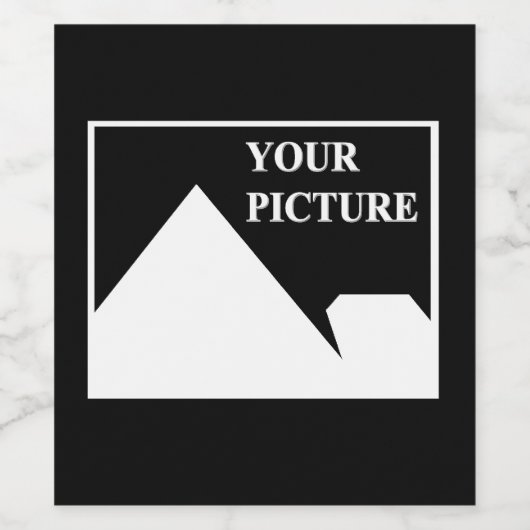 Moderne eenvoudige Creëer uw eigen bruiloft Afbeel Wijn Etiket (Enkel label)