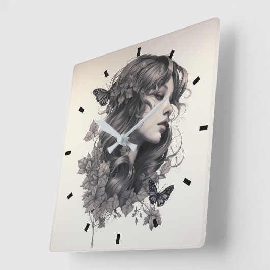 Moderne eenvoudige Creëer Uw eigen vierkante wandk Vierkante Klok (Hoek)