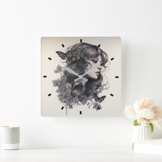 Moderne eenvoudige Creëer Uw eigen vierkante wandk Vierkante Klok (Huis)