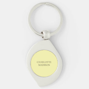 Moderne Eenvoudige Crème Trendy Minimalistische Ge Sleutelhanger