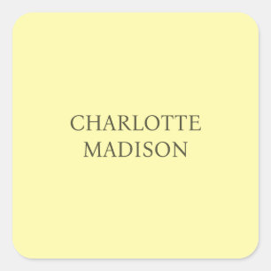 Moderne Eenvoudige Crème Trendy Minimalistische Ge Vierkante Sticker
