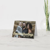 Moderne Eenvoudige Cursieve Script Groet Familie F Feestdagen Kaart (Voorkant)