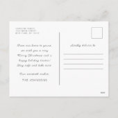 Moderne Eenvoudige cursieve scriptbrochure Foto Feestdagenkaart (Achterkant)