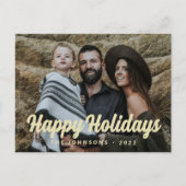 Moderne Eenvoudige cursieve scriptbrochure Foto Feestdagenkaart (Voorkant)