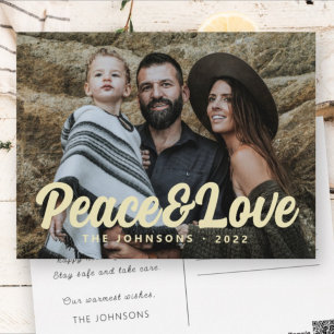 Moderne Eenvoudige cursieve scriptbrochure Foto Feestdagenkaart